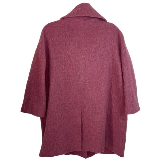 Talbots Womens Coat Size Large Pink Pockets Lined Back Vent Casual Wool - Picture 2 of 8